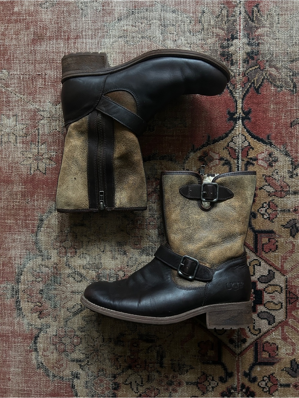 Vintage Y2K UGG Shearling Harness Boots